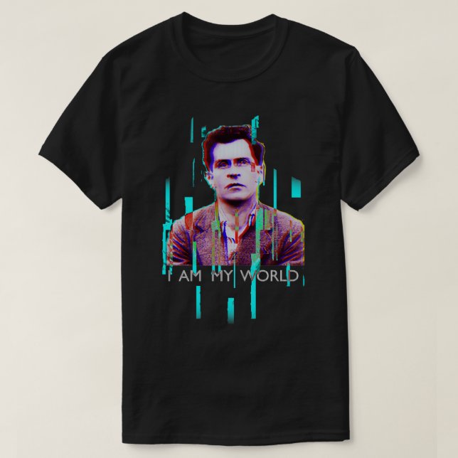Camiseta Wittgenstein, sou meu mundo (Frente do Design)