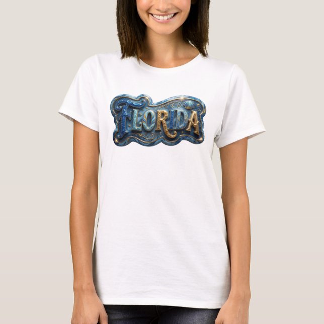 Camiseta Witty Gold FLORIDA Slogan (Frente)