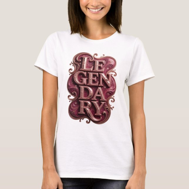 Camiseta Witty Gold LEGENDÁRIO Design Moderno (Frente)