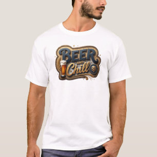 Camiseta WITTY LARANJA CERVEJA E RELAXAR Impressão