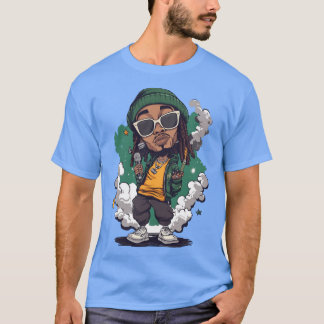 Camiseta Wiz Khalifa as Cartoon boy funny friend