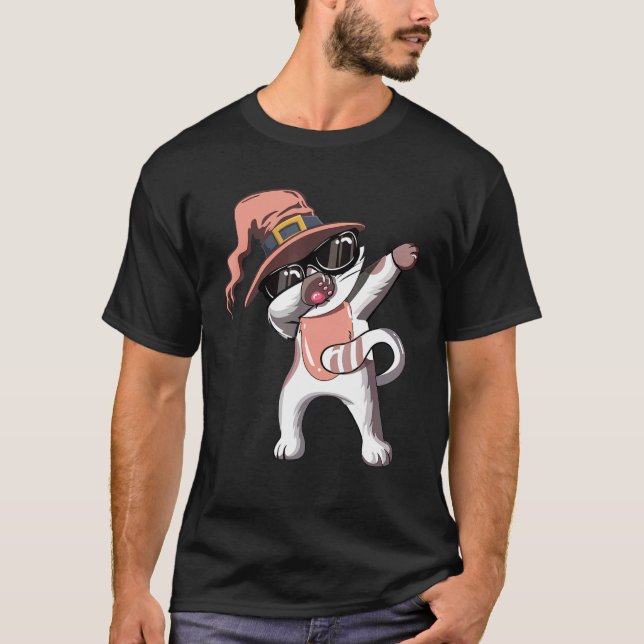 Camiseta wizard Cat Dabbing (Frente)