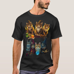 Camiseta Wizard Cat Society" Shirt - Mística Meowgic