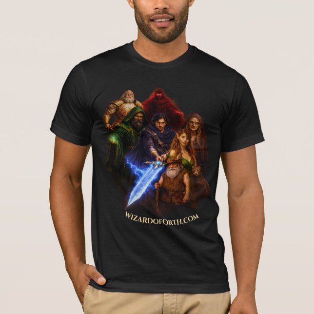 Camiseta Wizard of Orth – Heroes & Villains Fantasy T-Shirt (Frente)