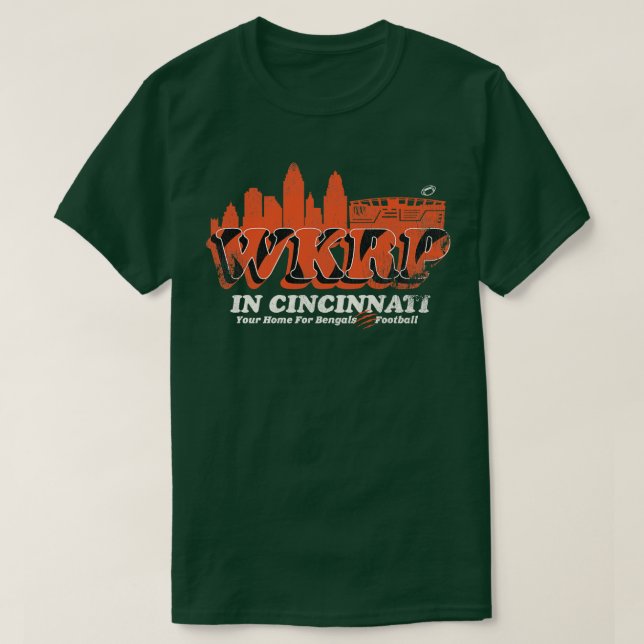 Camiseta WKRP em Cincinnati Sua Casa para (Frente do Design)