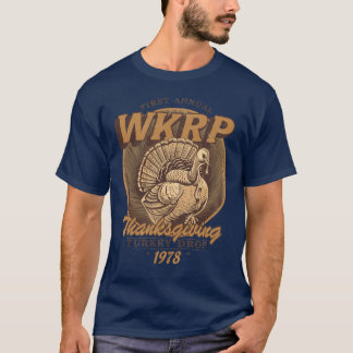 Camiseta WKRPurkey Drop 1978 presente retrô