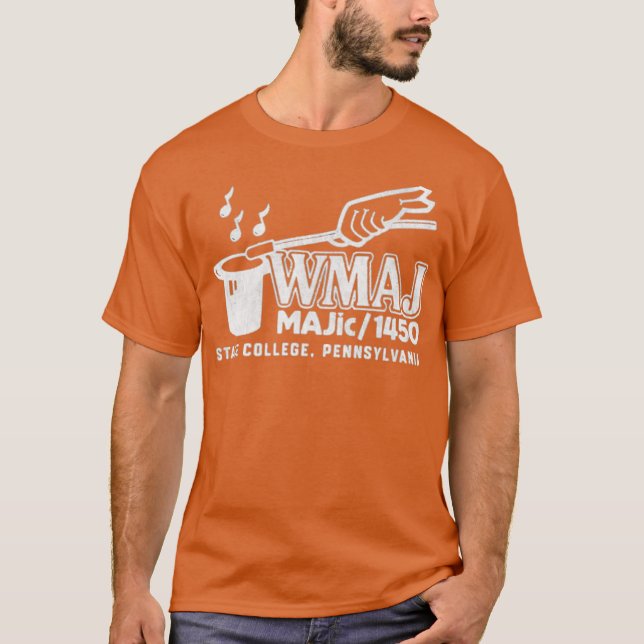 Camiseta WMAJ - AM Radio 1450 - State College, AP (Frente)