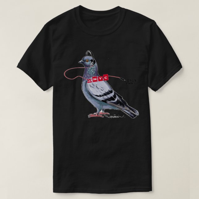 Camiseta WNYC pigeon 24 (Frente do Design)