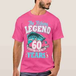 Camiseta Wo 60º Aniversário A Pescar 60 Anos De Idade Pesca