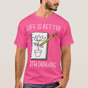 Camiseta Wo Arte Vida Com Desenho Esboço
