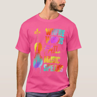 Camiseta Wo Cello Player Where Words Fail Music Orchestra C