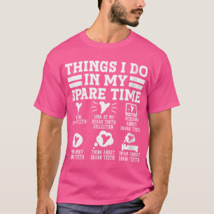 Camiseta Wo Fóssil th Megalodon Caça Dente de Tubarão Fóssi