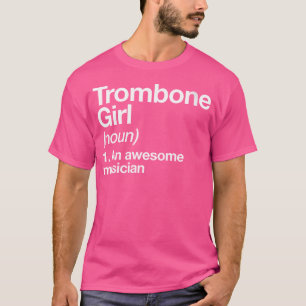 Camiseta Wo Garota do Trombone Definição Músico Engraçado M