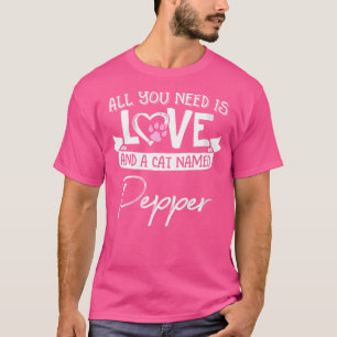 Camiseta Wo Gato Bonito Chamado Pimenta E Meninas