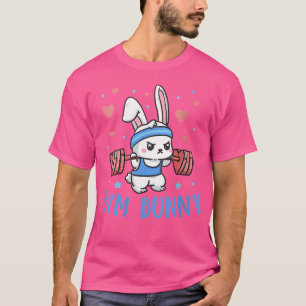 Camiseta Wo Gym Bunny Funny Workout Roupas Corações Barbell