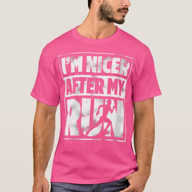 Camiseta Wo Im Nicer Após Minha Corrida Correndo Maratona (Frente)