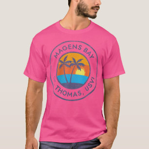 Camiseta Wo Magens Bay St Thomas Usvi Pôr-do-Sol Desbotado