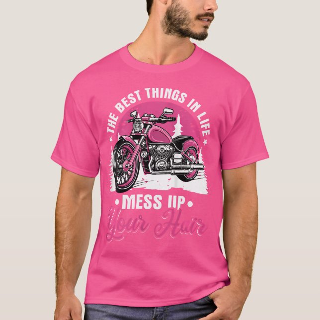 Camiseta Wo Motorcycle Women Motorbike Funny Bike Lover (Frente)