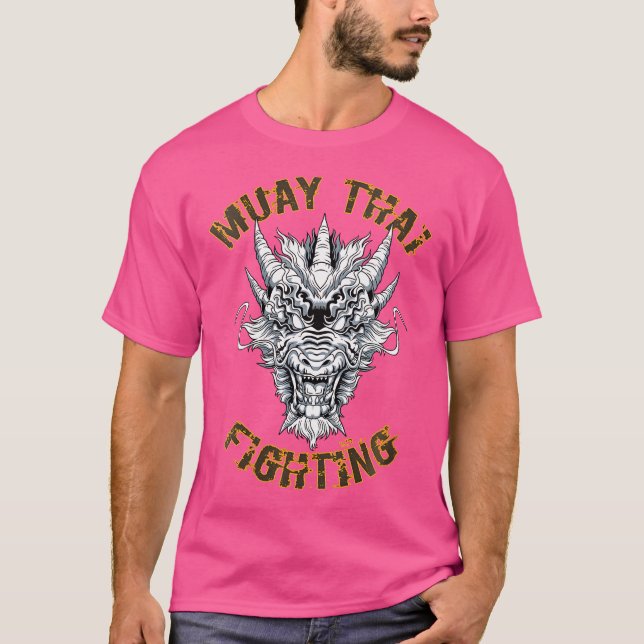 Camiseta Wo Muay Thai Boxing Mma Dragon (Frente)