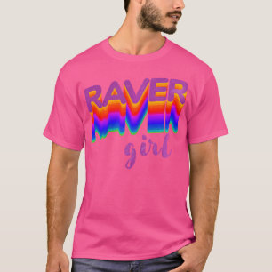 Camiseta Wo Raver Girl Colorida Pelo Festival House Rave Ed