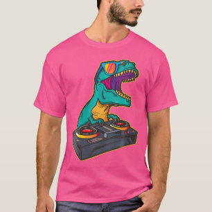 Camiseta Wo T Rex Dj Festa Clube Disk Jockey Gif Edm Dança