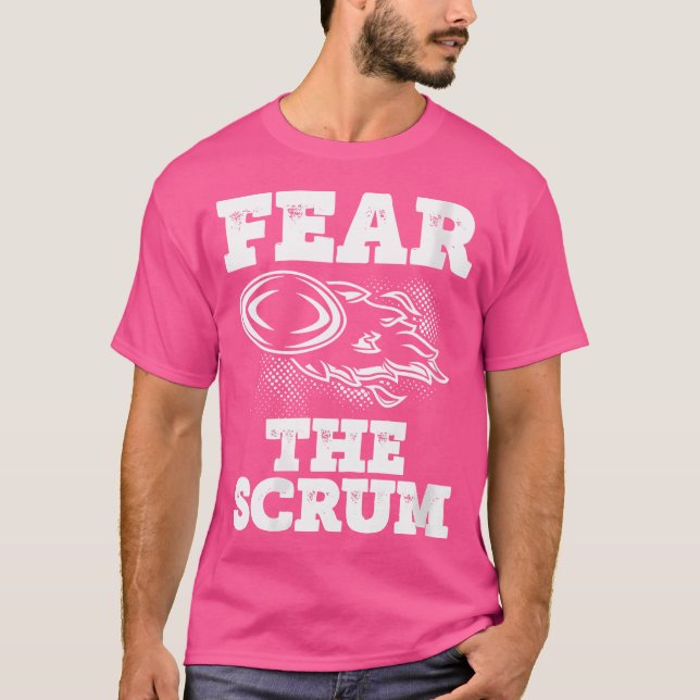 Camiseta Wo Teme O Jogador De Rugby Scrum (Frente)