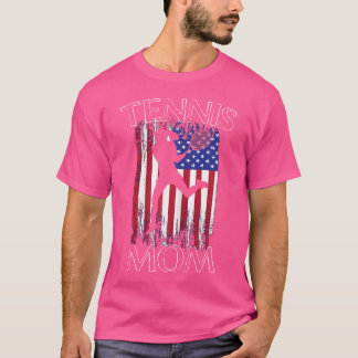 Camiseta Wo Tênis Mãe Diversão Patriótica American Flag Tên