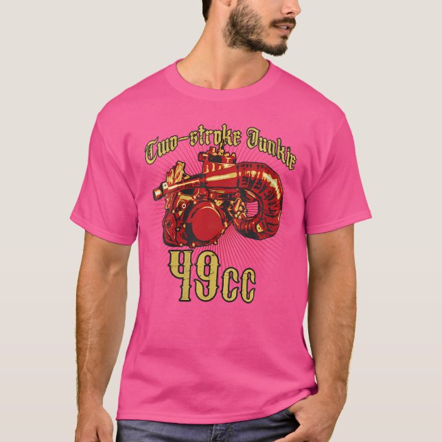 Camiseta Wo Two-Stroke Junkie 49Cc Motorbikes (Frente)