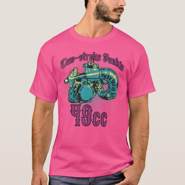 Camiseta Wo Two-Stroke Junkie Motocicletas 49Cc (Frente)