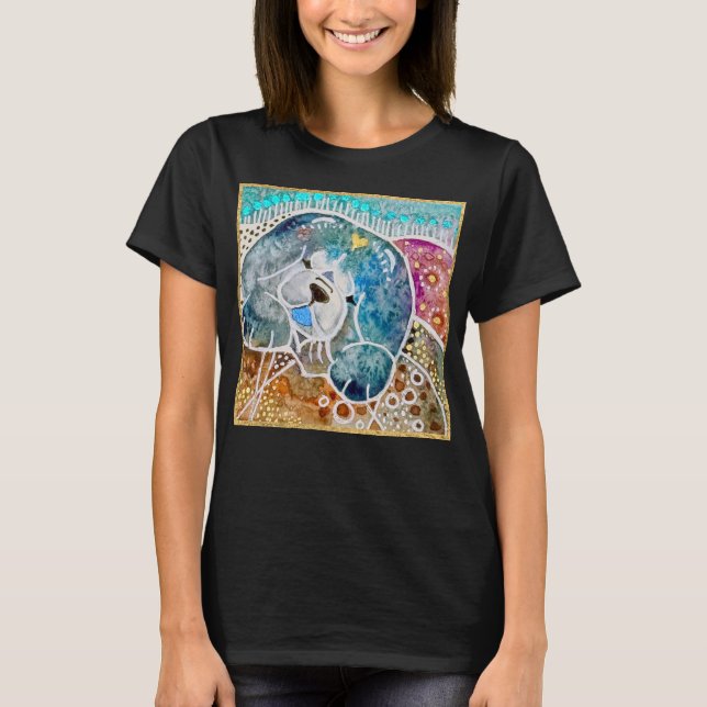 Camiseta WOBBLE-ROCK Chow dog watercolor crate (Frente)