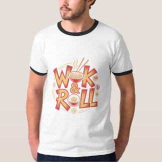 Camiseta Wok & Roll Dim Sum Cozinha Asiática Vintage Retro 