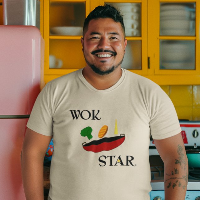Camiseta Wok Star Veggie Chef Funny (Criador carregado)