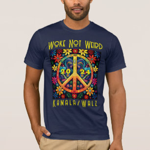 Camiseta Woke Não Estranho Símbolo de Paz de Kamala T-Shirt