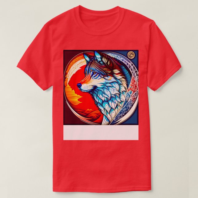 Camiseta Wolf 4 do Spirit Guide (Frente do Design)