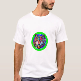Camiseta Wolf, Abstrato técnico Wolf Burst