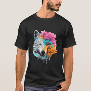 Camiseta Wolf Alpha Animal World Predator Wild Art