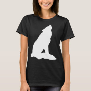 Camiseta Wolf Animal Motif Face Figura Imprint Wolfs Silhou