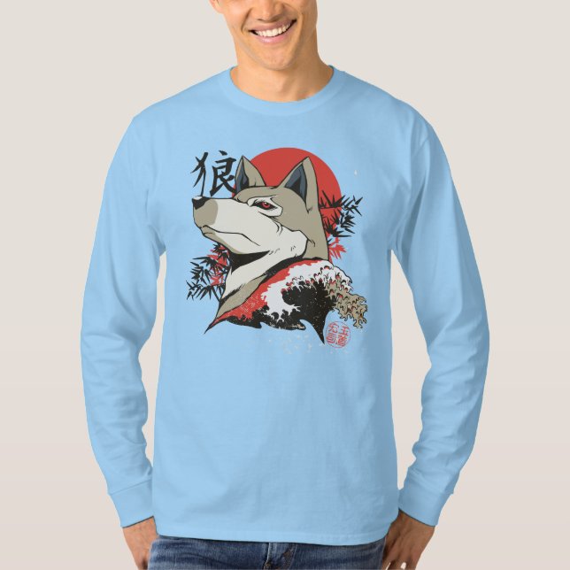 Camiseta Wolf - Arte Japonesa (Frente)