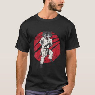 Camiseta Wolf Black Belt Arts Marcial Karate Taekwondo Figh