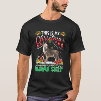 Camiseta Wolf Christmas T This É My Christmas Pajama Wolf