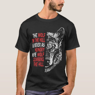Camiseta Wolf Cita Força Motivacional para Lobos Solitári