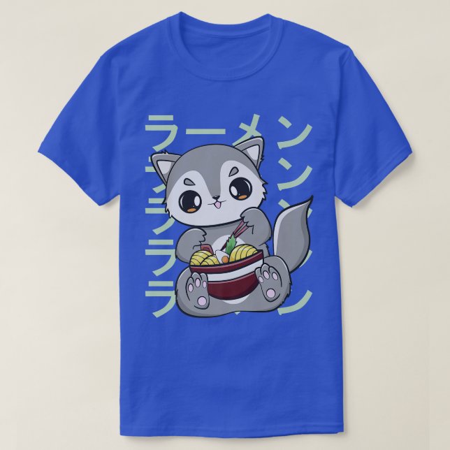 Camiseta Wolf Come Ramen E Japonês 3010 (Frente do Design)