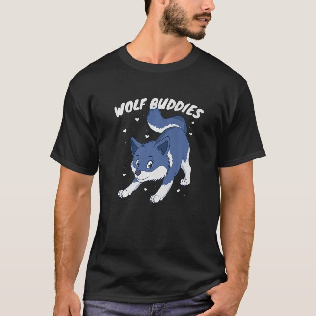 Camiseta Wolf Cub Wolf Pack Howling Wolf Buddies Willife N (Frente)