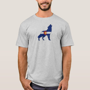 Camiseta Wolf do Colorado Flag