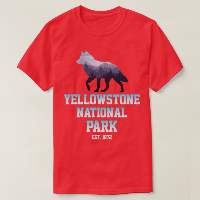 Camiseta Wolf do Parque Nacional Yellowstone (Frente do Design)