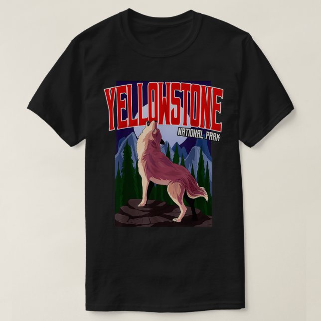 Camiseta Wolf do Parque Nacional Yellowstone (Frente do Design)