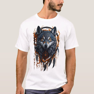 Camiseta Wolf Dream Catcher T Shirt