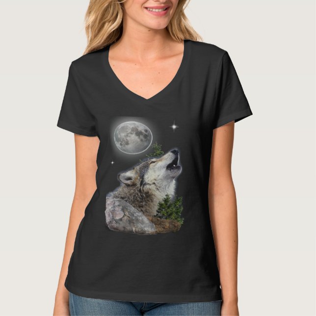 Camiseta Wolf e Lua T-Shirt (Frente)
