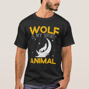Camiseta Wolf É Meu Espírito Animal Selvagem Zookeeper