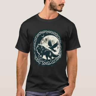 Camiseta Wolf E Raven Celtic T-Shirt